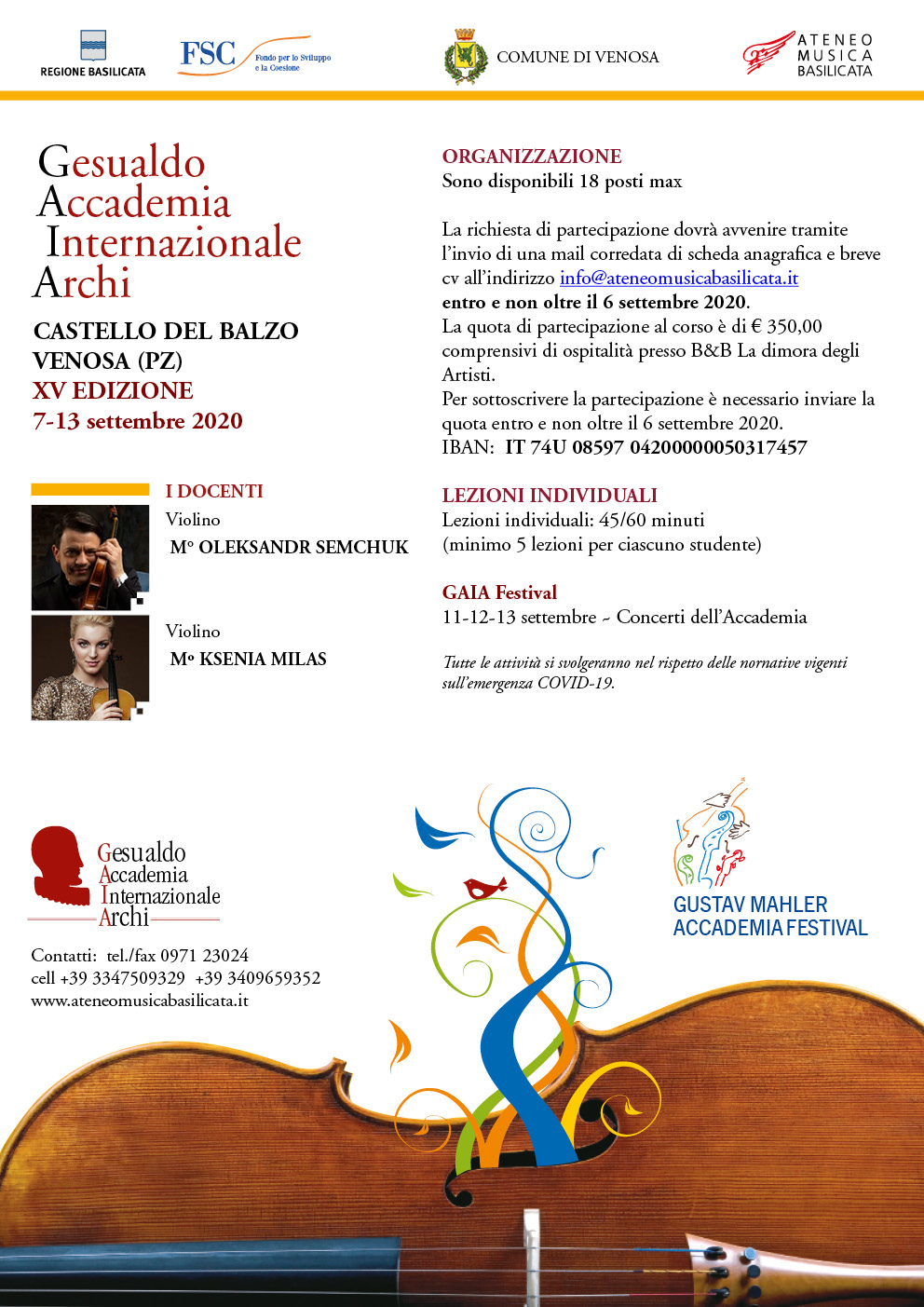 Accademia Mahler Gaia Ateneo Musica Basilicata